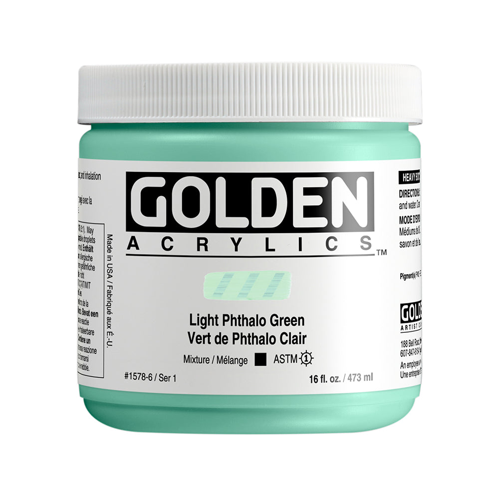 Golden Heavy Body Acrylic 473ml Light Phthalo Green