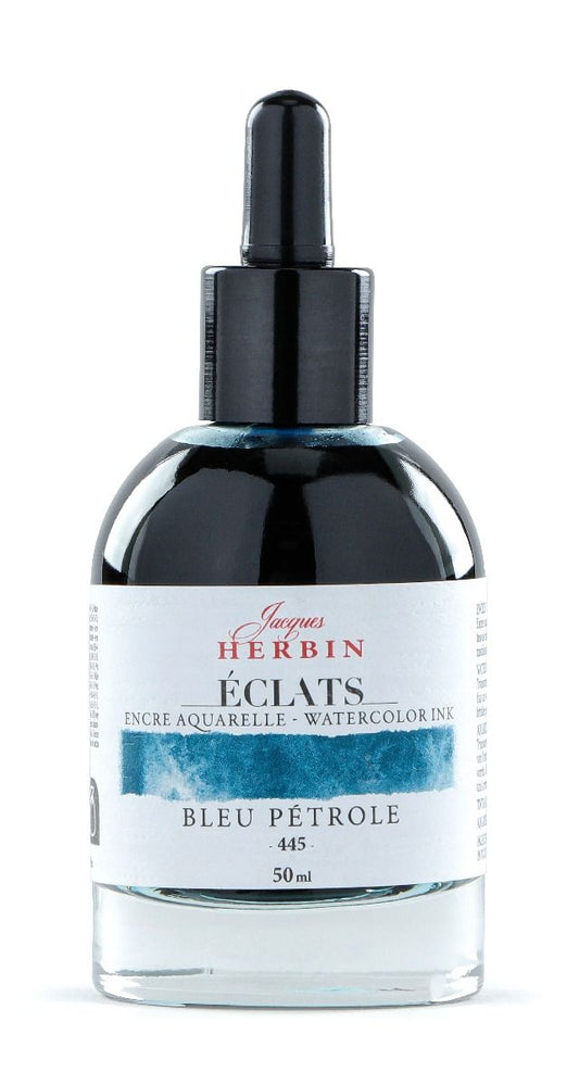 Eclats Watercolour Ink 50ml Bleu Petrole / Petrol Blue