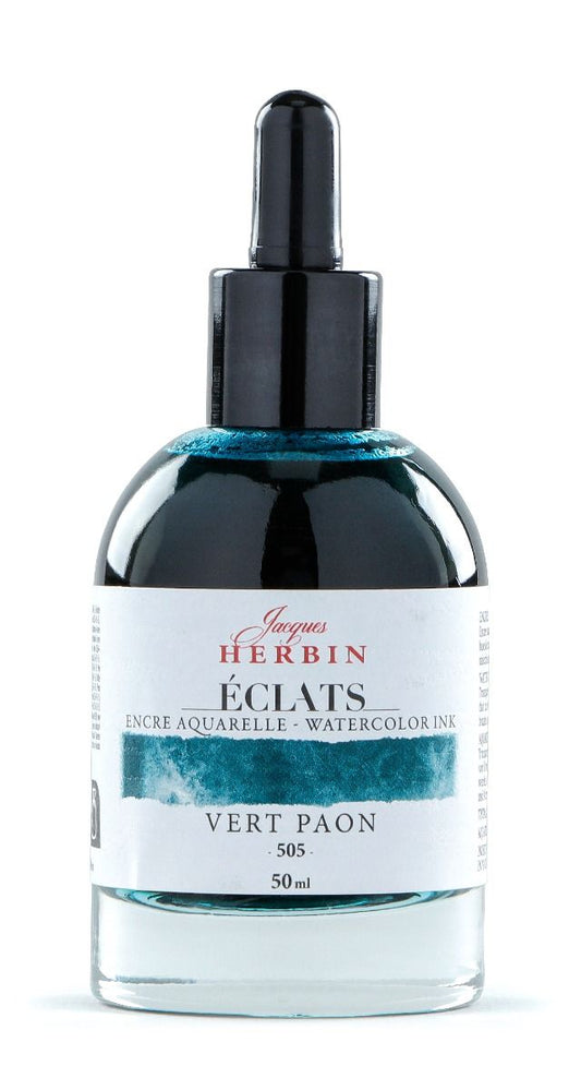 Eclats Watercolour Ink 50ml Vert Paon / Peacock Green (discontinued & online only)