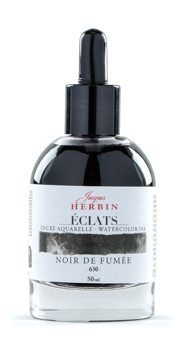 Eclats Watercolour Ink 50ml Noir De Fumee / Carbon Black