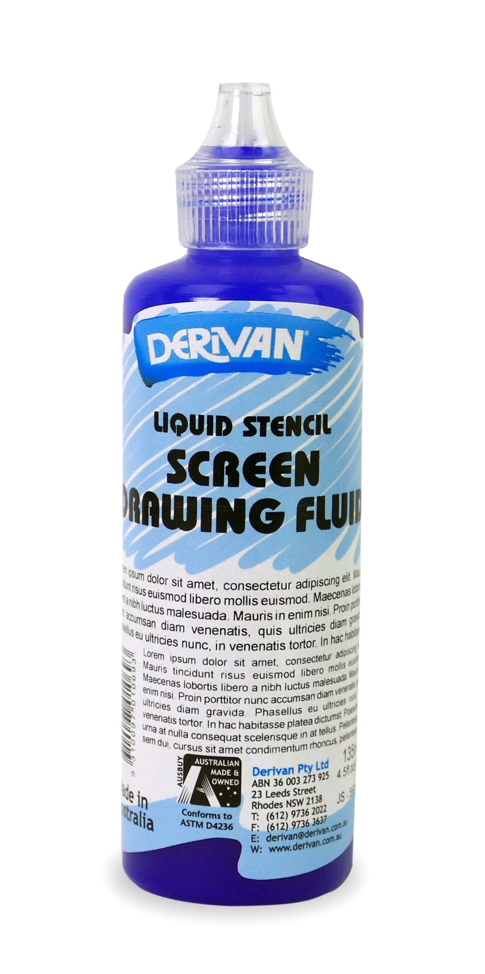 Derivan Medium Silk Screen Drawing Fluid 135ml