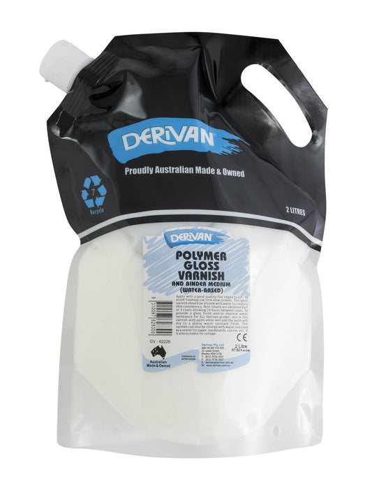 Derivan Polymer Gloss Varnish (Water Based) 2 Litre