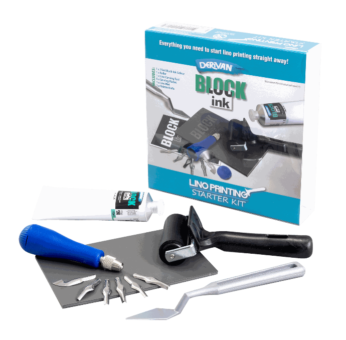 Derivan Block Ink Lino Printing Starter Set