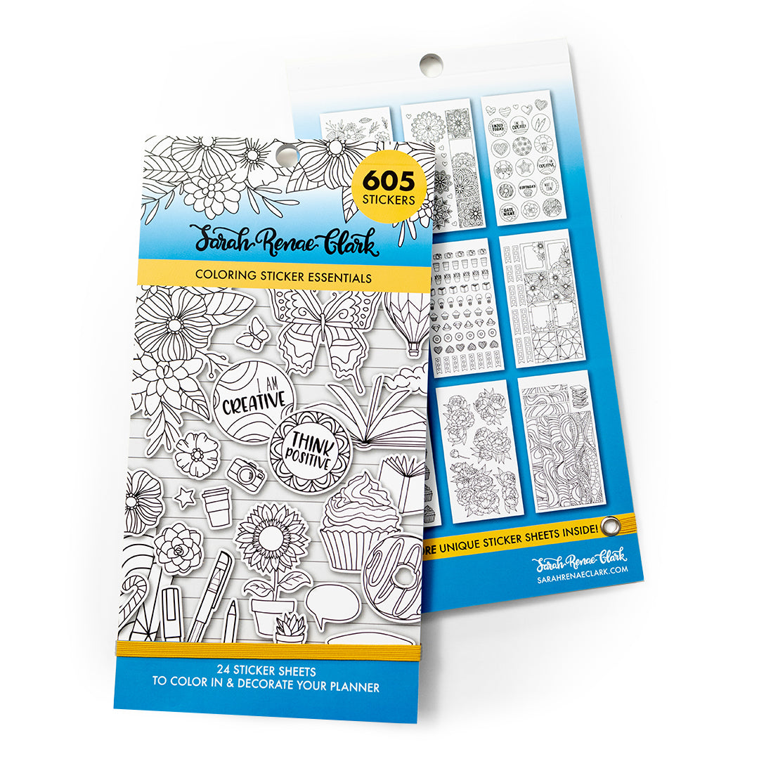 Sarah Renae Clark - Colouring Stickers 'Essentials' Designs (24 sticker sheets)