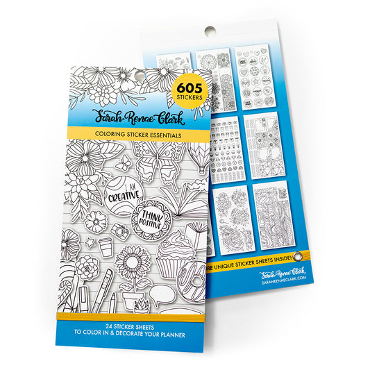 Sarah Renae Clark - Colouring Stickers 'Essentials' Designs (24 sticker sheets)