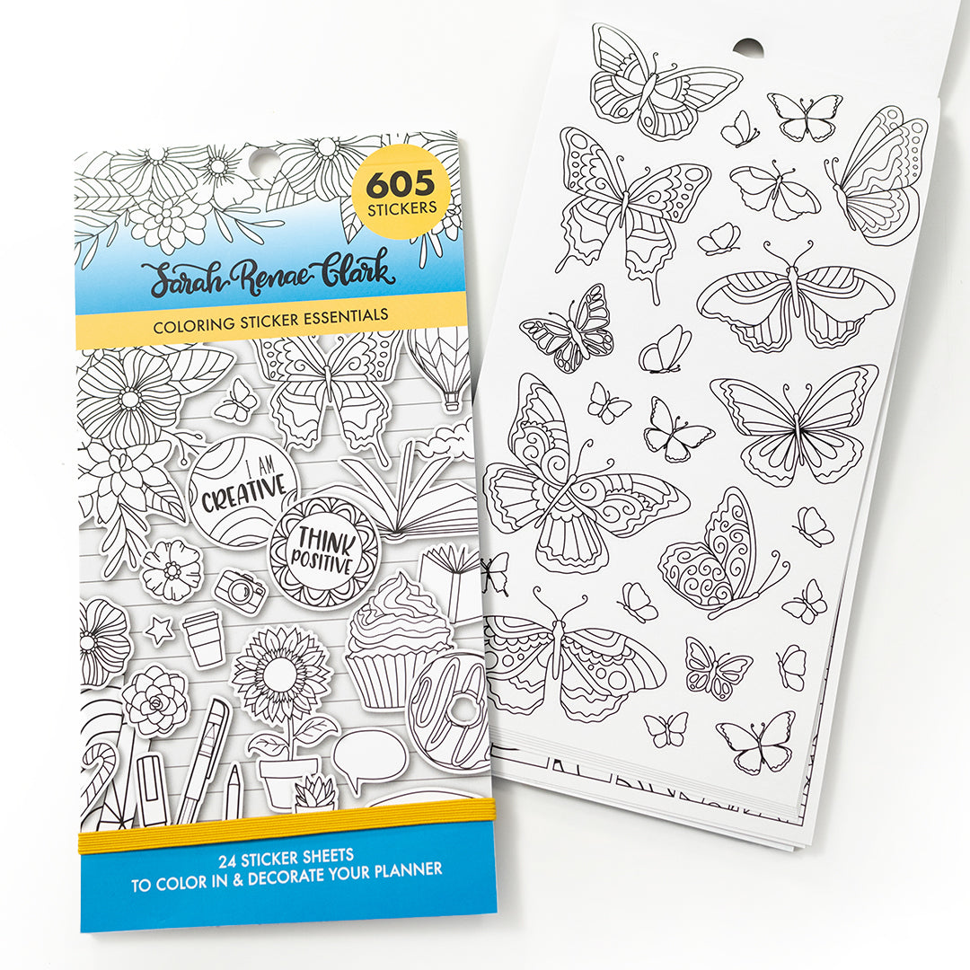 Sarah Renae Clark - Colouring Stickers 'Essentials' Designs (24 sticker sheets)