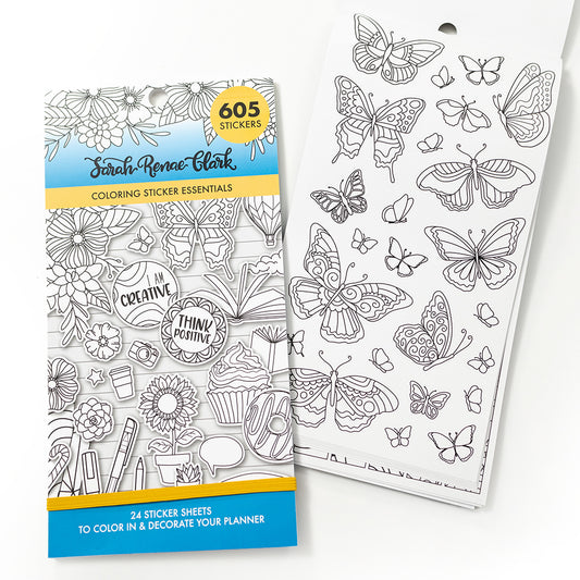 Sarah Renae Clark - Colouring Stickers 'Essentials' Designs (24 sticker sheets)