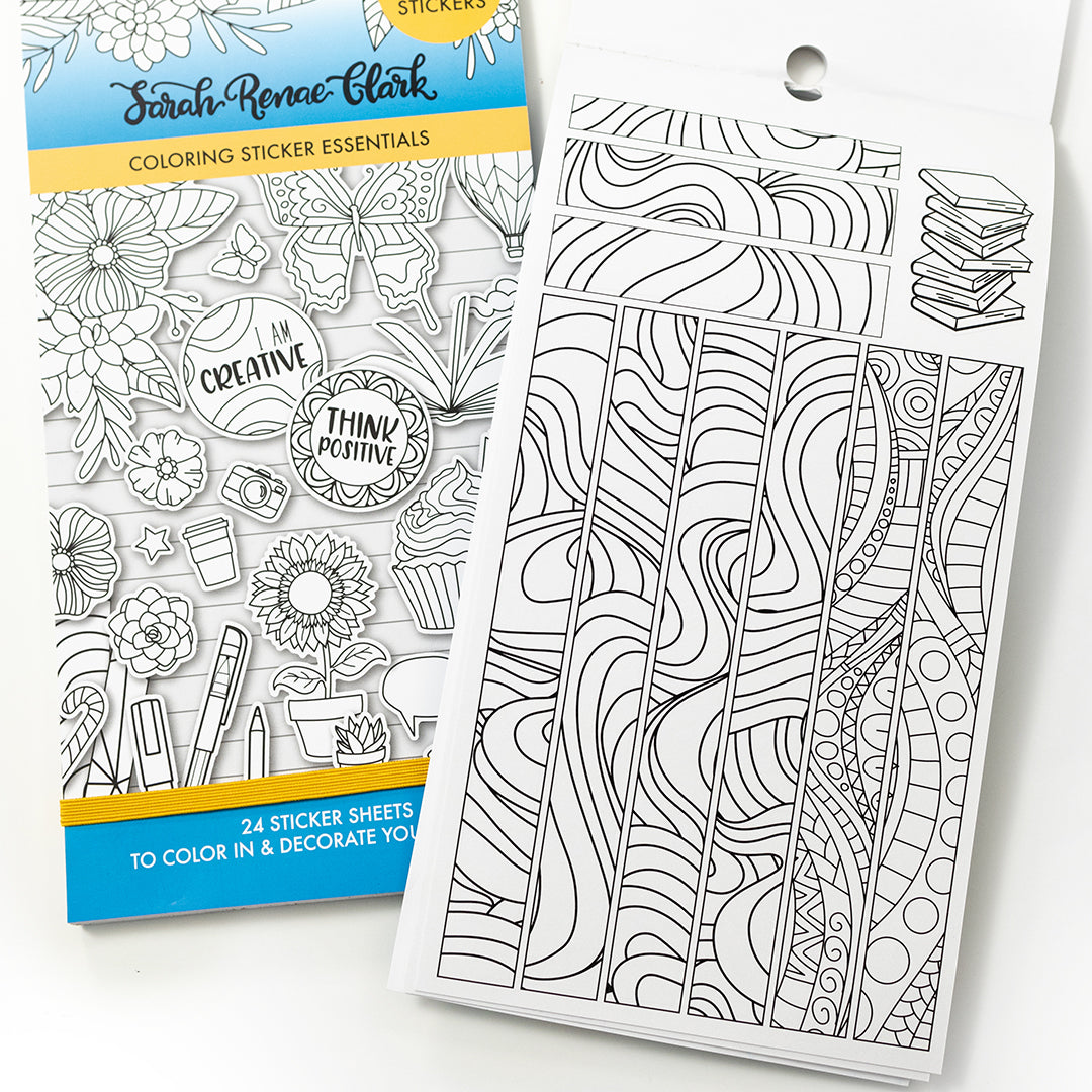 Sarah Renae Clark - Colouring Stickers 'Essentials' Designs (24 sticker sheets)