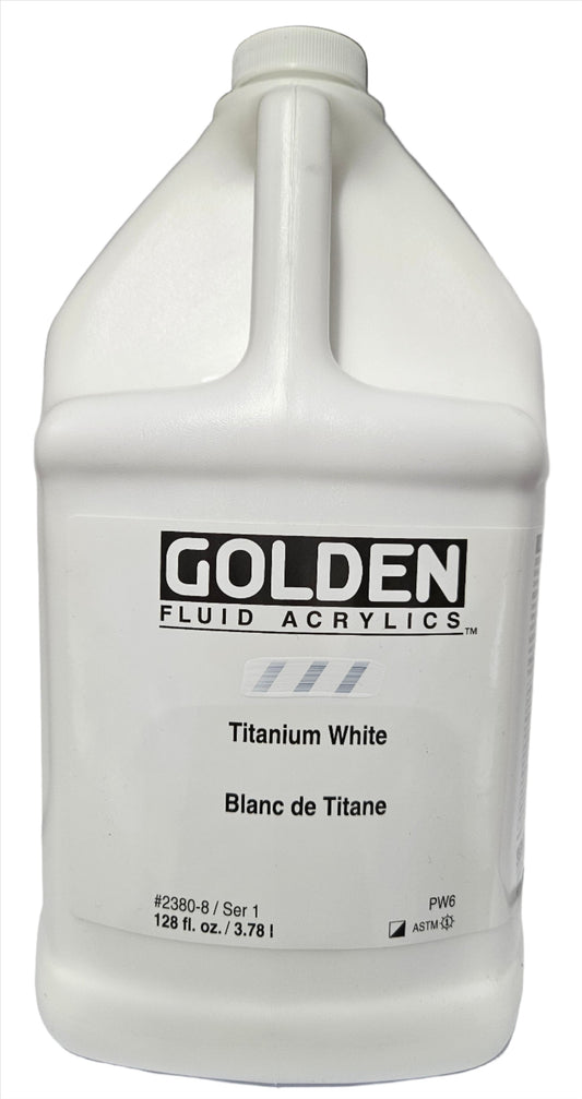 Golden Fluid Acrylic 3.78L Titanium White