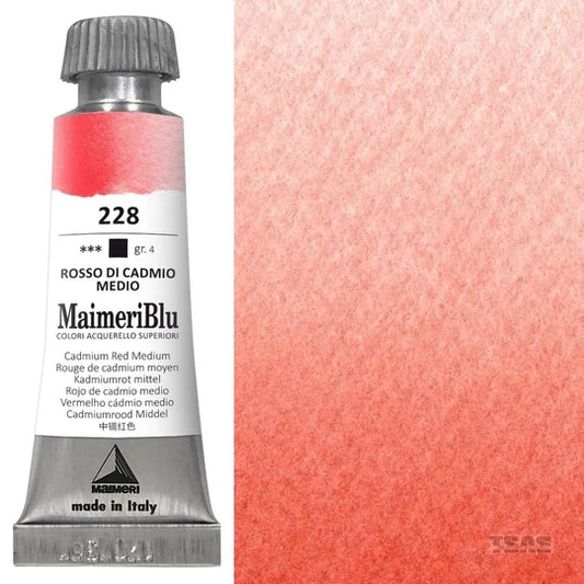 Maimeri Blu Watercolour 12ml Series 4 Cadmium Red Medium 228
