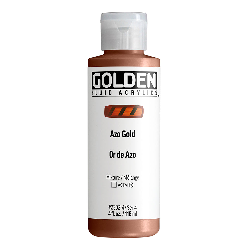 Golden Fluid Acrylic 118ml Azo Gold