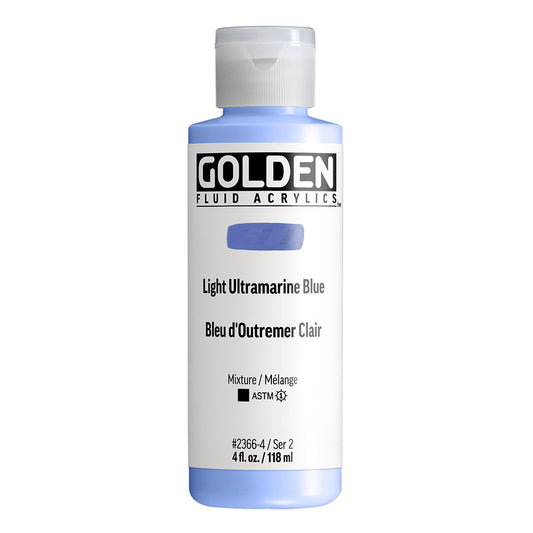 Golden Fluid Acrylic 118ml Light Ultramarine Blue