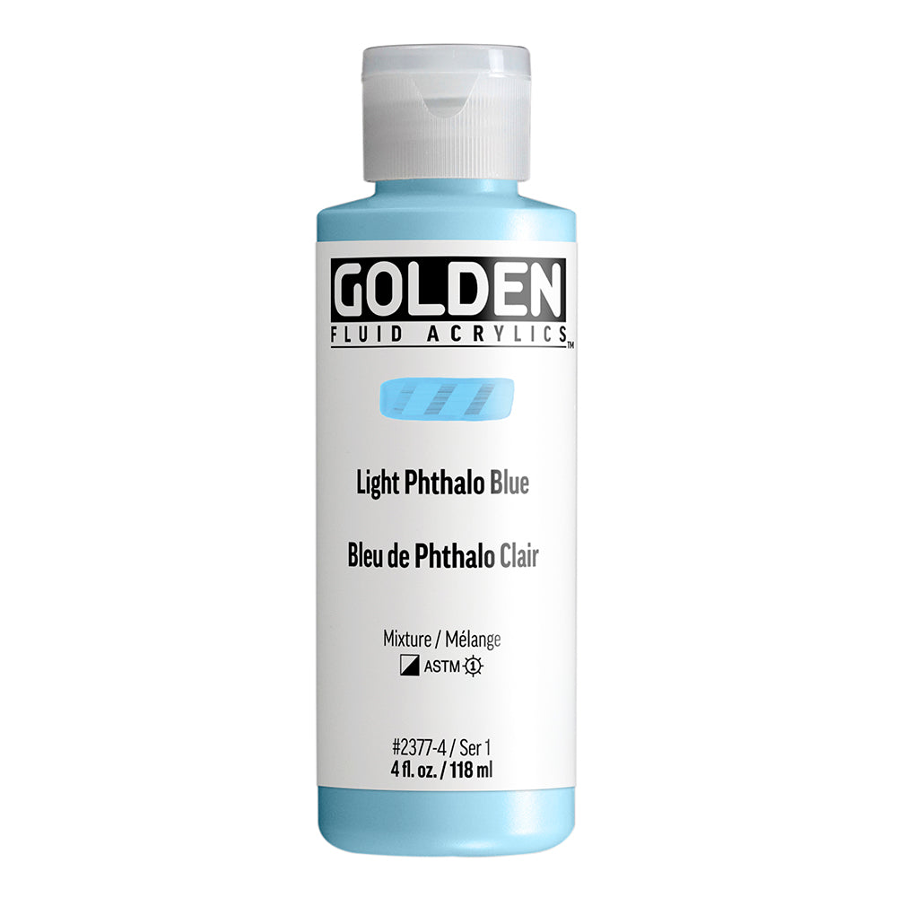 Golden Fluid Acrylic 118ml Light Phthalo Blue