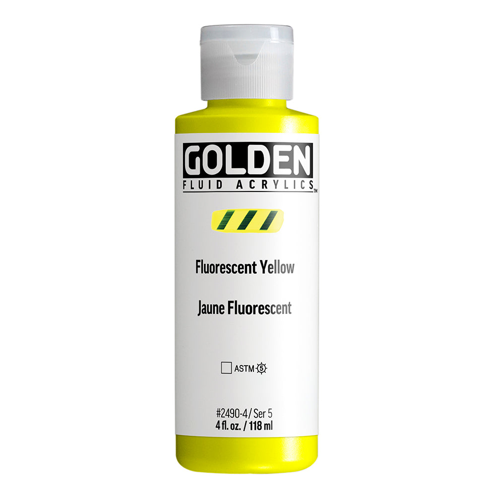 Golden Fluid Acrylic 118ml Fluorescent Yellow