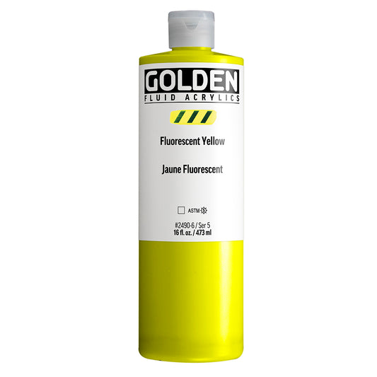 Golden Fluid Acrylic 473ml Fluorescent Yellow