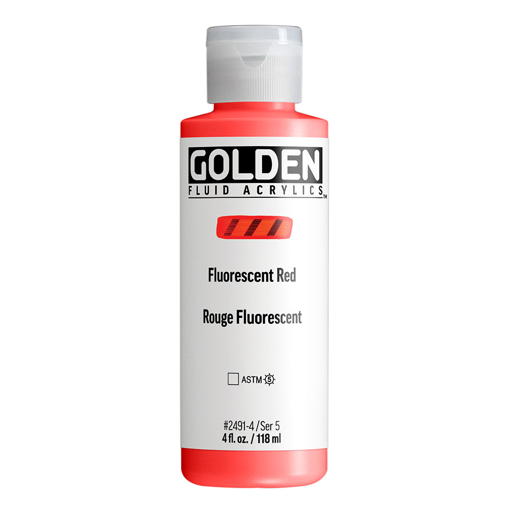 Golden Fluid Acrylic 118ml Fluorescent Red