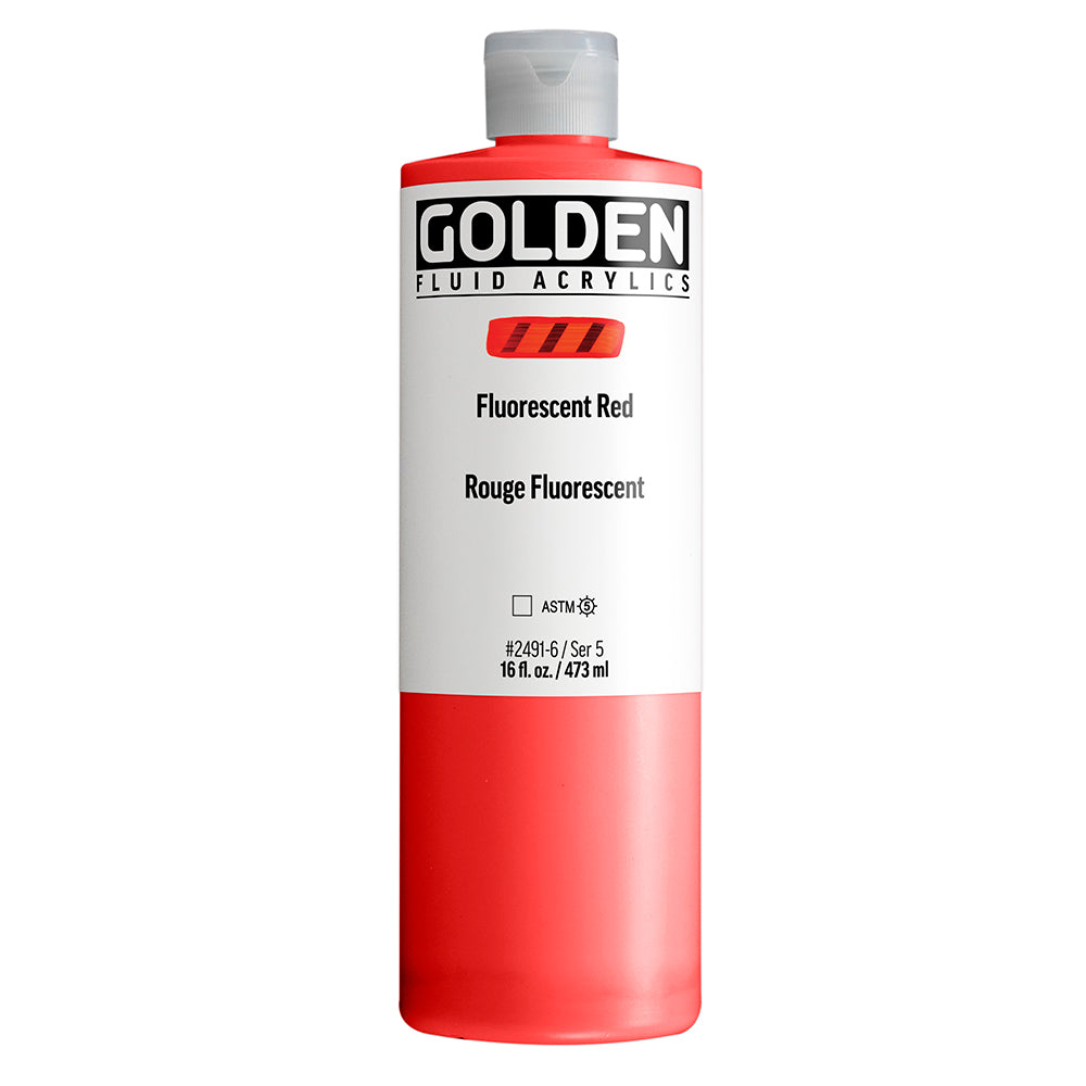 Golden Fluid Acrylic 473ml Fluorescent Red