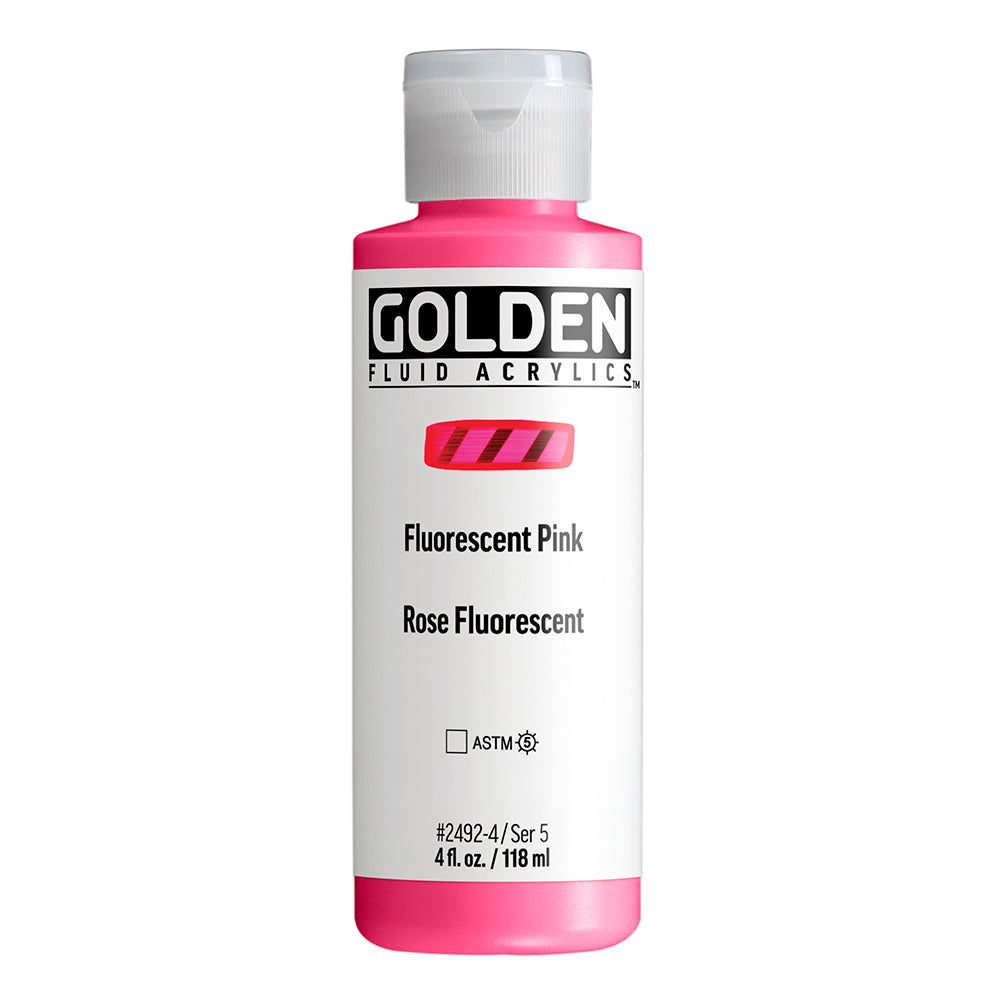 Golden Fluid Acrylic 118ml Fluorescent Pink