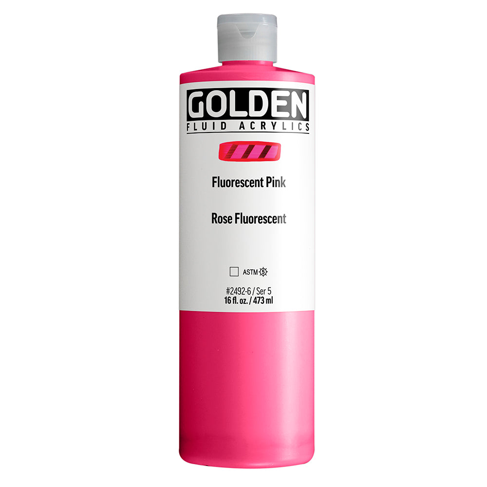 Golden Fluid Acrylic 473ml Fluorescent Pink