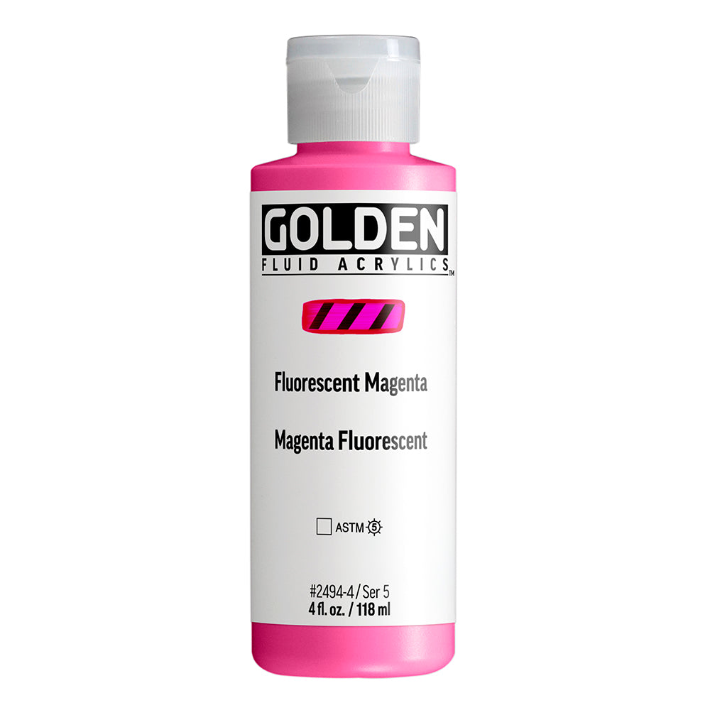 Golden Fluid Acrylic 118ml Fluorescent Magenta