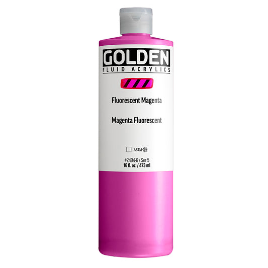 Golden Fluid Acrylic 473ml Fluorescent Magenta