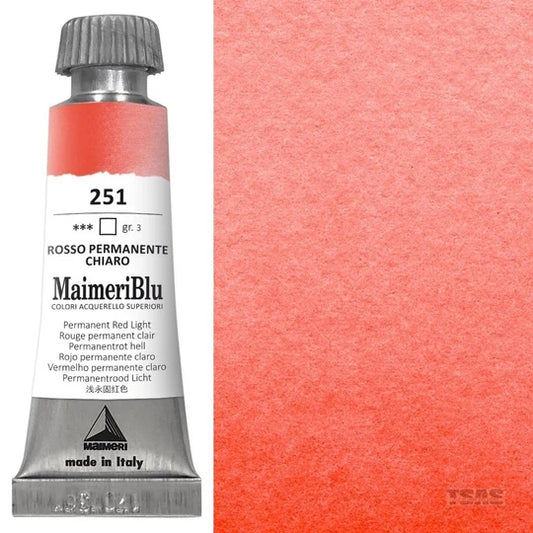 Maimeri Blu Watercolour 12ml Series 3 Permanent Red Light 251