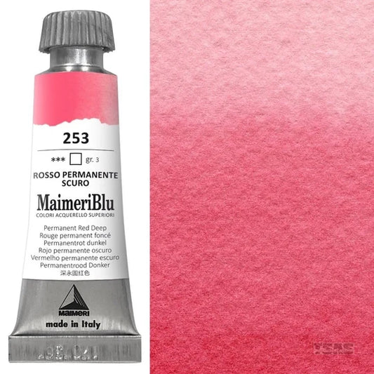 Maimeri Blu Watercolour 12ml Series 3 Permanent Red Deep 253