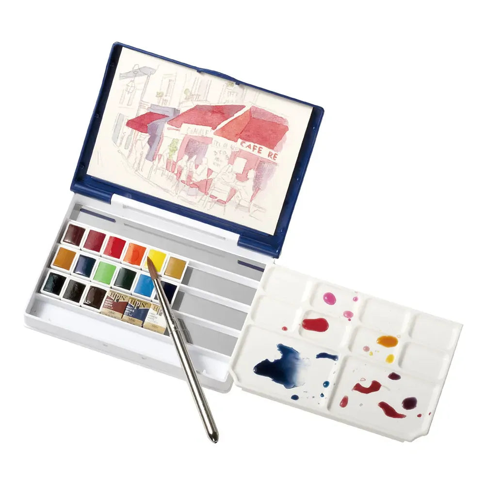 Holbein Watercolour Pan Set 18 Palm Box  - PN694