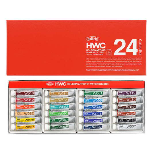 Holbein Watercolour Set of 24 x 5ml Tubes W405