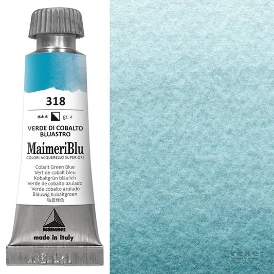 Maimeri Blu Watercolour 12ml Series 4 Cobalt Green Bluish 318