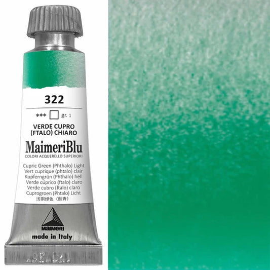 Maimeri Blu Watercolour 12ml Series 1 Cupric Green Light 322
