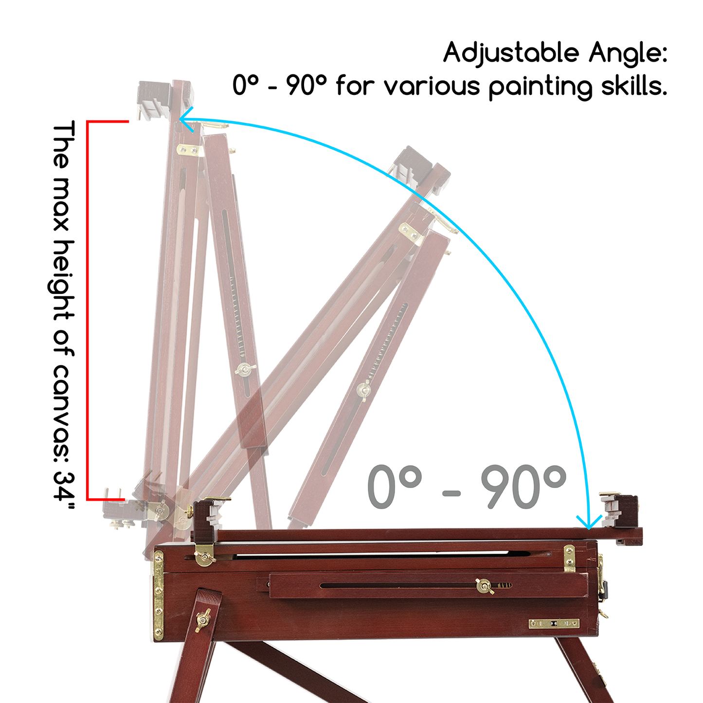 Meeden French Sketchbox Easel with Metal Tray
