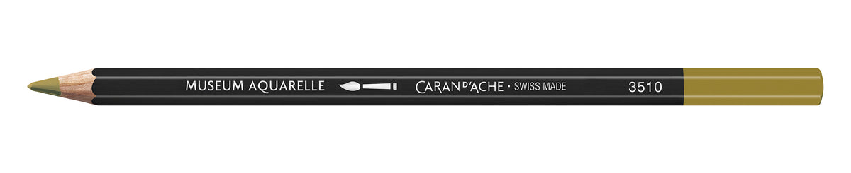 Caran d'Ache Museum Aquarelle Artist Watersoluble Pencil 025 Green Ochre