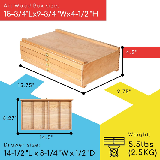 Meeden Drawing Box with 4 Drawers