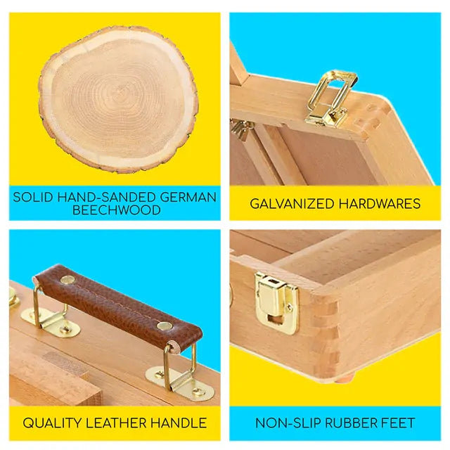 Meeden Beech Sketch Box Easel AFB6060-YM