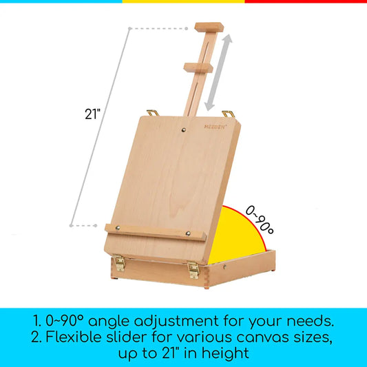 Meeden Beech Sketch Box Easel AFB6060-YM
