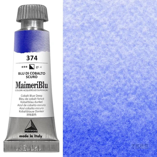 Maimeri Blu Watercolour 12ml Series 4 Cobalt Blue Deep 374