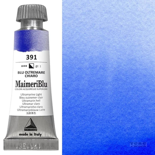 Maimeri Blu Watercolour 12ml Series 1 Ultramarine Light 391