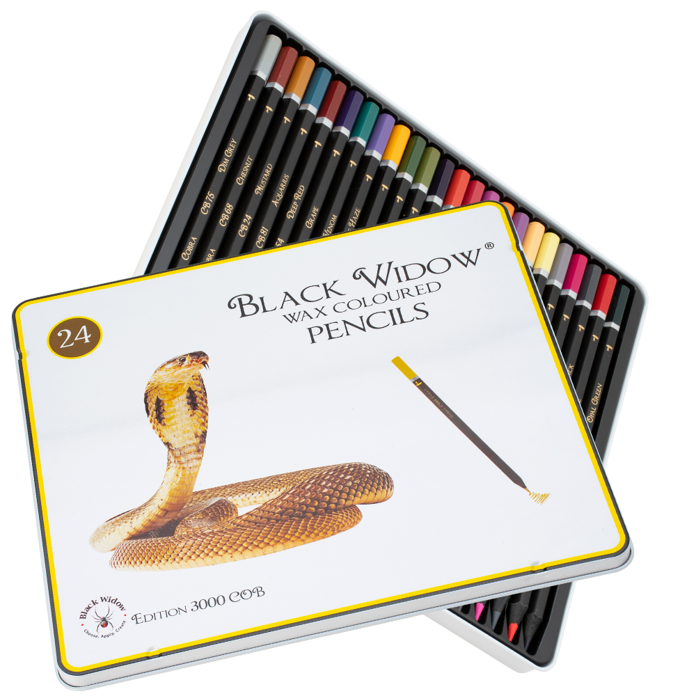 Black Widow Pencils Tin 24 Cobra