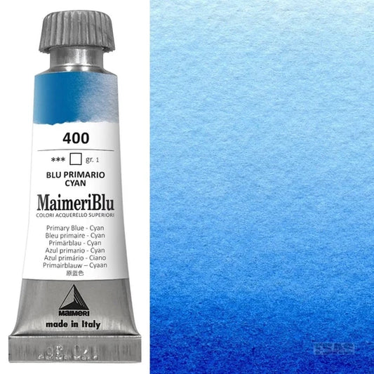 Maimeri Blu Watercolour 12ml Series 1 Primary Cyan 400