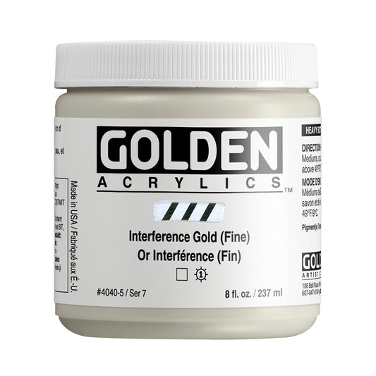 Golden Heavy Body Acrylic 237ml Interference Gold (fine)