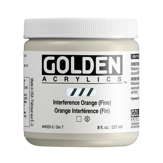 Golden Heavy Body Acrylic 237ml Interference Orange (fine)