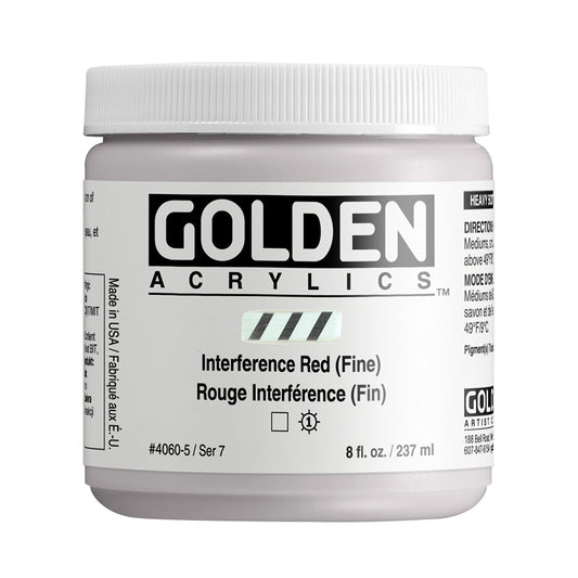 Golden Heavy Body Acrylic 237ml Interference Red (fine)