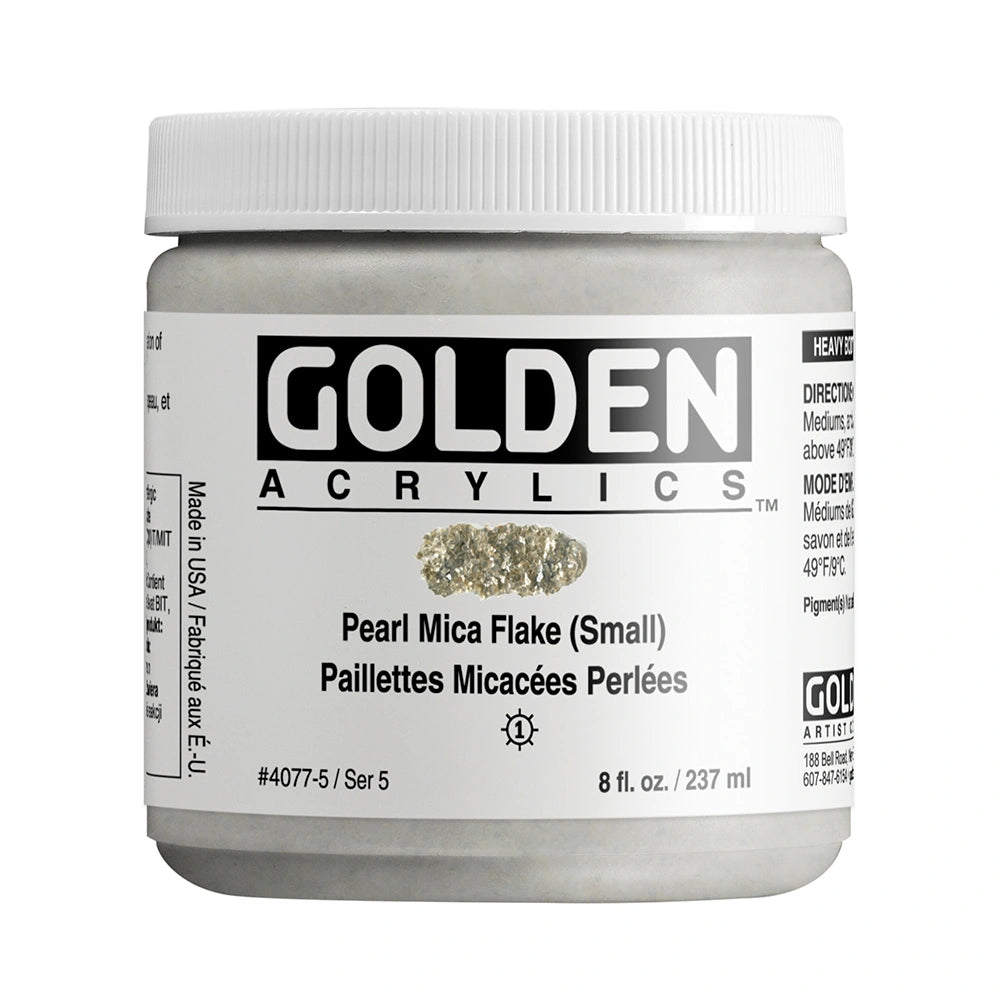 Golden Heavy Body Acrylic 237ml Pearl Mica Flake Small