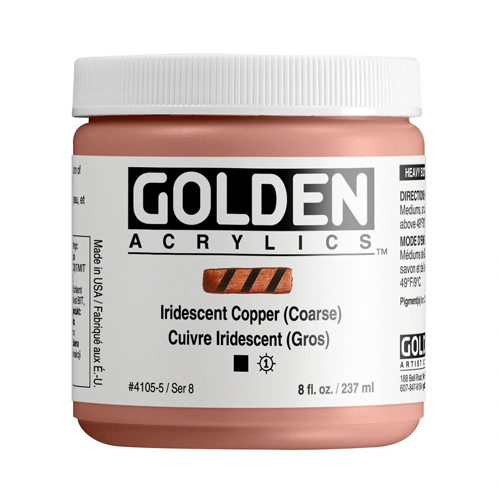 Golden Heavy Body Acrylic 237ml Iridescent Copper (coarse)