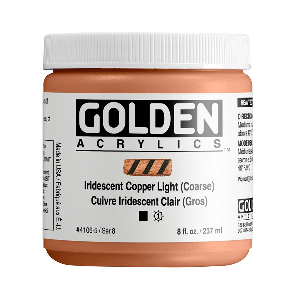 Golden Heavy Body Acrylic 237ml Iridescent Copper Light (coarse)