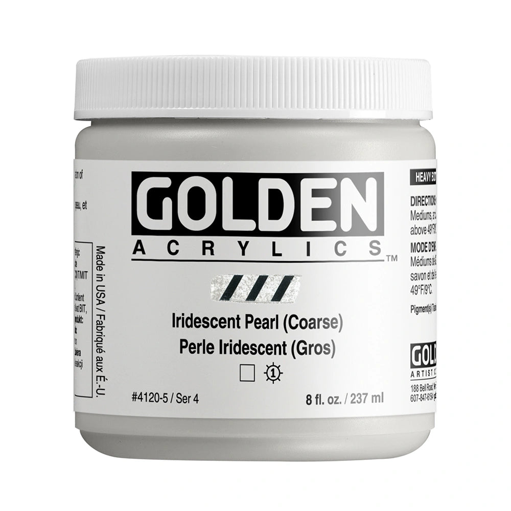 Golden Heavy Body Acrylic 237ml Iridescent Pearl (coarse)