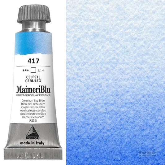Maimeri Blu Watercolour 12ml Series 4 Cerulean Sky Blue 417