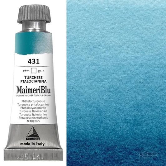 Maimeri Blu Watercolour 12ml Series 2 Phthalo Turquoise 431