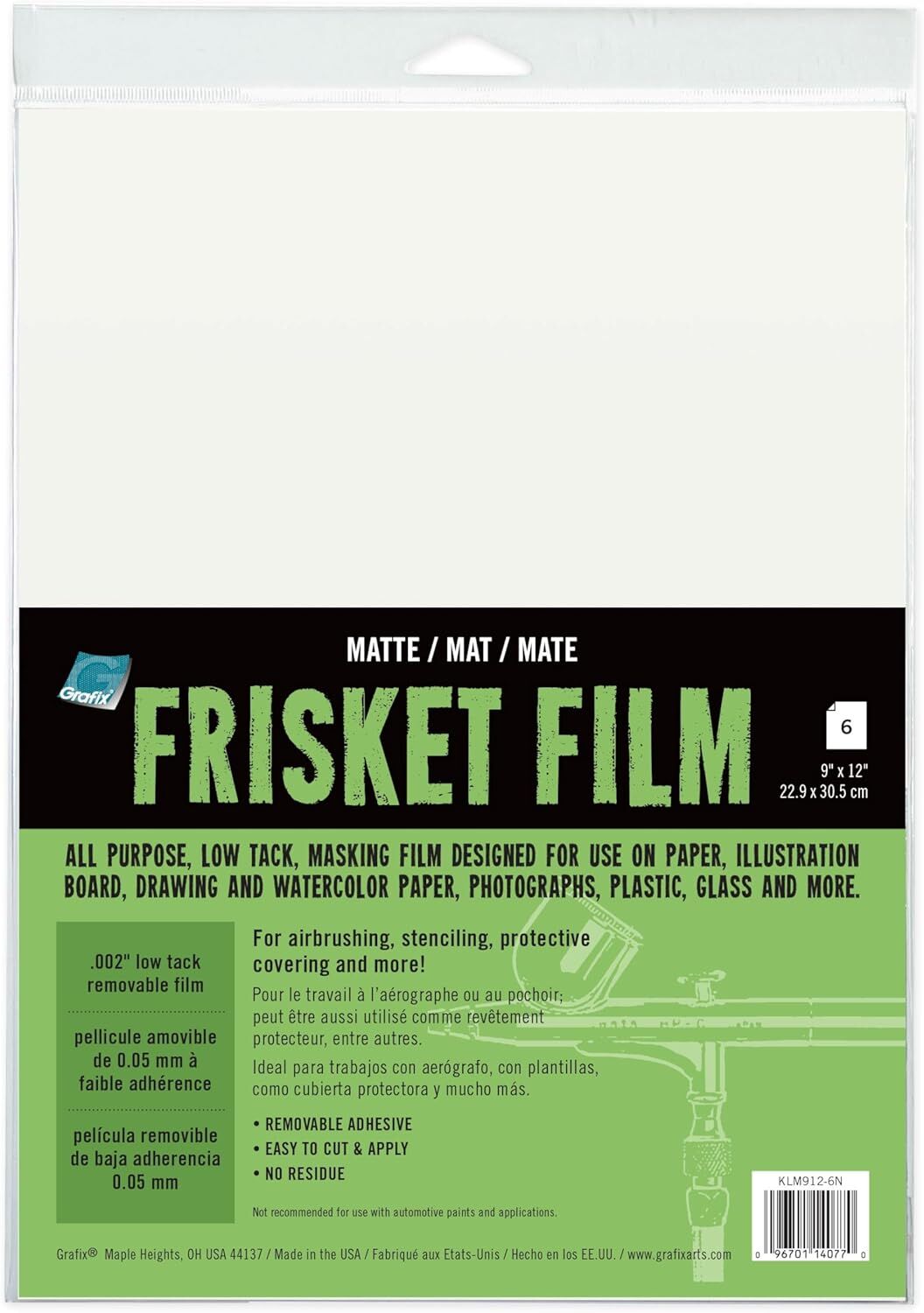 Grafix All Purpose Frisket Film A4 (Pk 6)